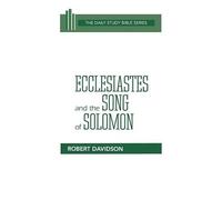 M.A. Robert Davidson Ecclesiastes and the Song of Solomon (Copertina rigida)