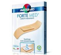 Master-Aid® Forte Med® Cerotti Resistenti Tampone Con Disinfettante Formato Grande 78x26 mm - 10 Strip