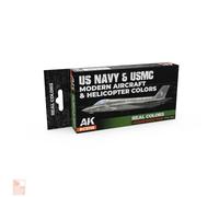(M) AK Interactive RCS116 - US Navy&usmc Moderno Aircraft&helicopter Colori Set