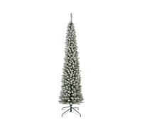 M- Albero Natale Artificiale Pencil Pine AFFUSOLATO CM 210 Decorato con Neve