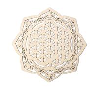 M-andala, decorazione da parete con della vita, 28 cm, in legno, motivo geometrico sacro, decorazione da parete M-andala, per meditazione, yoga, soggiorno, camera da letto, decorazione per la