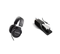 M-Audio SP-2 + M-Audio HDH40 - Pedale di Sustain Universale per Tastiera in Stile Pianoforte + Cuffie Over Ear Chiuse da Studio con Cavo da 2,7 m
