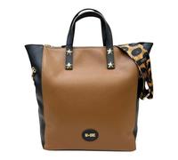 M*BRC MBRC borsa donna shopper PELLE Grande da braccio con tracolla/Made Italy G194 (Marrone)