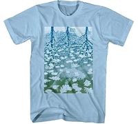 M.C.Escher Pesce Stagno Luce Blu Alberi Arte Grafica Adulto Uomo Maglietta