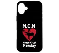M.C.M Moose Crush Monday Simpatico Divertente Amante degli Animali Custodia per iPhone 16 Plus