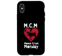 M.C.M Moose Crush Monday Simpatico Divertente Amante degli Animali Custodia per iPhone X/XS