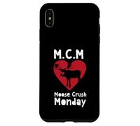 M.C.M Moose Crush Monday Simpatico Divertente Amante degli Animali Custodia per iPhone XS Max