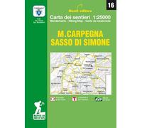 M. Carpegna, Sasso di Simone. Carta dei sentieri. Ediz. multilingue