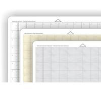 M+D made in Italy - Set 3 Tappetini 30,5 x 30,5 cm - Adesività Alta + Standard + Standard Nanotack, per Plotter Silhouette Cameo Vers.1/2/3/4/5, fogli trascinamento, durano 3 volte più dell'originale