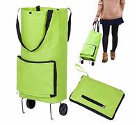 M/E Carrello pieghevole 2 in 1, borsa della spesa con ruote, carrello per la spesa con ruote, carrello per la spesa impermeabile rimovibile di grande capacità, borsa per la spesa portatile