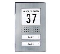 m-e modern-electronics ADV-120.1 EG Porta Citofono Cablato Unità Esterna 2 Casa Familiare Elegante