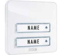 m-e modern-electronics KTA-2 W Pulsantiera per campanello con targhetta 2 vie