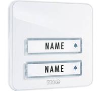 m-e modern-electronics KTA-2 W Pulsantiera per campanello con targhetta 2 vie