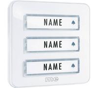 m-e modern-electronics KTA-3 W Pulsantiera per campanello con targhetta 3