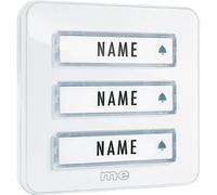 m-e modern-electronics KTA-3 W Pulsantiera per campanello con targhetta 3