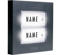 Campanello antracite KTB2A 88 x 88 x 15 mmAP,2 tasti campanello, f. 8-12 V trasformatore campanello