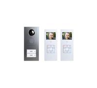 M-E VD-ALU-6320-A Video-Türsprechanlage Set ALU 3,5" für 2-Familienhaus, anthrazit (41183)