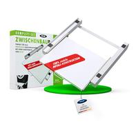 m-e ZR-56 Telaio intermedio per asciugatrice e lavatrice - Telaio di collegamento con ripiano - Stack & fissaggio stabile - Connessione asciugatrice lavatrice per dispositivi da 60 cm, interamente in