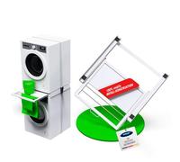 m-e ZR-57 Telaio intermedio per asciugatrice e lavatrice - Telaio di collegamento con ripiano - Stack & fissaggio stabile - Connessione asciugatrice lavatrice per dispositivi da 60 cm (portasciugamani