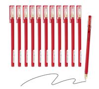 M&G Penna A Gel Punto Medio 0.5mm, 24 Pezzi Penna A Sfera A Inchiostro Rosso Fluido Per Casa Ufficio Scrittura Appunti Giornale Lavoro, Stile 7