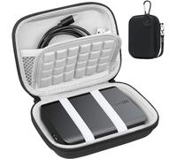 M.G.R.J® Custodia per hard disk esterni Toshiba Canvio Series (1TB-5TB), antiurto e resistente all'acqua, colore: nero/grigio