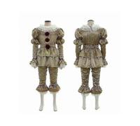 (M-Gold) Costume da clown Pennywise di Stephen King, set completo per Halloween, costume da Joker