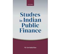 M. Govinda Rao Studies in Indian Public Finance (Copertina rigida)