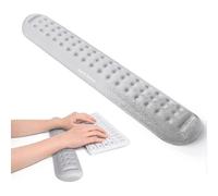 (M, Grey) Superfine Memory Foam Keyboard Mouse Wrist Rest, Memory Foam Wrist Cushion Support Easy Typing & Pain Relief For Office - PJ