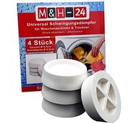 M&H-24 Smorzatori di vibrazioni Lavatrici e asciugatrici Pad Universal Anti Vibration Parti di ricambio Accessori per cuscinetti ammortizzatori in gomma 4 pezzi Bianco