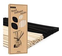 M&H - Bastoncino di Ricambio per diffusore di aromi, Lunghezza 25,4 cm, 100 Pezzi Nero e Bianco