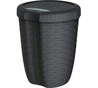 M-Home Alyssa 27 Pattumiera con Coperchio/Bagno, Grigio, 27L