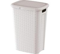 M-Home | Baule portabiancheria | Polipropilene | Bianco | 43,8 x 32,5 x 59,5 cm / 53 L | LAUNDRY HAMPER | PLS6046-06