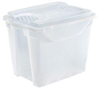 M-Home BRICO Box Clear L Scatola portaoggetti con Coperchio, 55L || 57.5 cm x 39 cm x 43.8 cm
