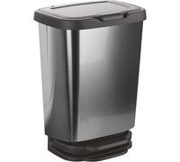 M-Home by Mazzei Mondex - Pattumiera da Cucina a Pedale 20 l - Sistema Soft Closing, Chiusura Morbida - Effetto Carbonio - Ideale Cucina, Bagno, dispensa - Made in Italy