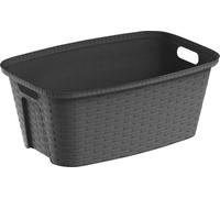 M-Home Laundry Basket Portabiancheria, Grigio, 35 L