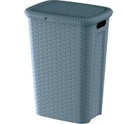 M-Home Laundry Hamper Cassapanca Biancheria, Polipropilene, Blu Sky, 43,8 x 32,5 x 59,5 cm / 53 L