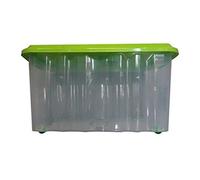 M-Home Sporter Box con Ruota e Copertura e Soft Touch Clip, capacità 45 Litri, Multicolore Ogni