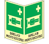 M-ITALY CARTELLO BIFACCIALE LUMINESCENTE - BARELLA DI PRONTO SOCCORSO