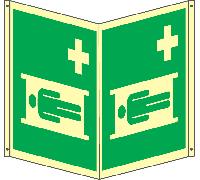 M-ITALY CARTELLO BIFACCIALE LUMINESCENTE - BARELLA DI PRONTO SOCCORSO