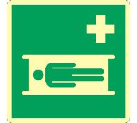 M-ITALY CARTELLO LUMINESCENTE QUADRATO - BARELLA DI PRONTO SOCCORSO - Segnale