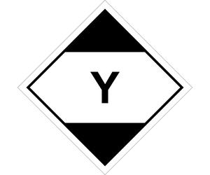 M-ITALY CARTELLO ROMBO - MERCI PERICOLOSE PER TRASPORTO AEREO - segnale