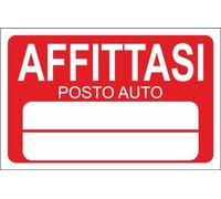 M-ITALY CARTELLO SEGNALETICO - AFFITTASI POSTO AUTO - Adesivo Extra Resistente, Pannello in Forex, Pannello In Alluminio (30x42, Alluminio)