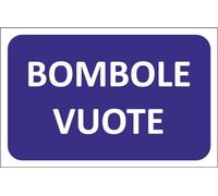 M-ITALY CARTELLO SEGNALETICO - BOMBOLE VUOTE - Adesivo Extra Resistente, Pannello in Forex, Pannello In Alluminio (20x31, Alluminio)