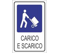 M-ITALY CARTELLO SEGNALETICO - Carico Scarico - Adesivo Extra Resistente, Pannello in Forex, Pannello In Alluminio (30x42, Alluminio)