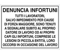 M-ITALY CARTELLO SEGNALETICO - DENUNCIA INFORTUNI - Segnale