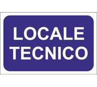 M-ITALY CARTELLO SEGNALETICO - LOCALE TECNICO - Adesivo Extra Resistente, Pannello in Forex, Pannello In Alluminio (20x31, Adesivo)