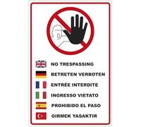 M-ITALY CARTELLO SEGNALETICO - Multilingue Divieto di Accesso, riservato al personale autorizzato - Adesivo Extra Resistente, Pannello in Forex, Pannello In Alluminio (30x42 cm, Plastica)