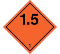 M-ITALY CARTELLO SEGNALETICO ROMBO - SOSTANZA ESPLOSIVA CL. 1.5 - segnale