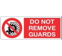 M-ITALY CARTELLO SEGNALETICO UNI - DO NOT REMOVE GUARDS - Segnale