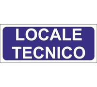 M-ITALY CARTELLO SEGNALETICO UNI - LOCALE TECNICO - Adesivo Extra Resistente, Pannello in Forex, Pannello In Alluminio (30x12, Plastica)